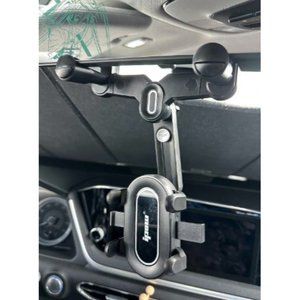IPOW Large Rearview Mirror Phone Holder for Car 360°Rotatable and Retractable